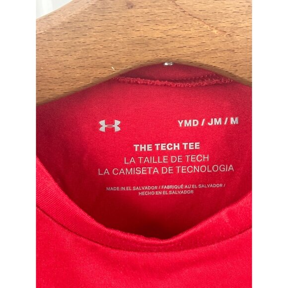 Under Armour MOAB Slick Rock Trail Youth Size Medium Red Graphic Tech Tee - Picture 4 of 6